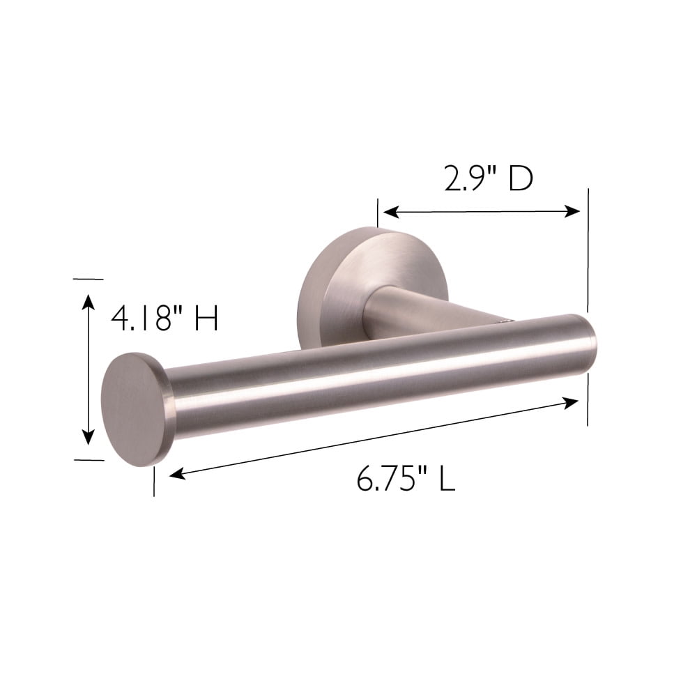 Design House Kelton Wall Mounted Toilet Paper Holder, Satin Nickel