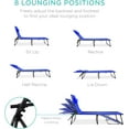 Patio Chaise Lounge Chair Outdoor Portable Folding inPool for Lawn Backyard Beach w/ 8