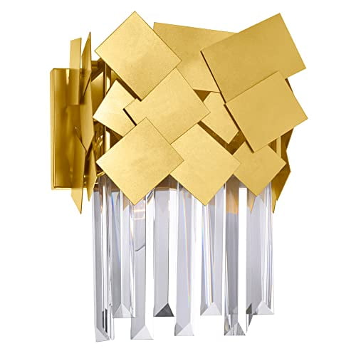 CWI Lighting Panache Wall Light Medallion Gold Finish Crystal Sconce