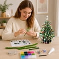 thumbnail image 6 of DIY Beaded Christmas Tree Craft Kit, Complete Desktop Mini Christmas Tree Making Set with Beads, Ornaments & Instruction Manual, Holiday Tabletop Decor for Hand‑Made Home Decoration & Gift, 6 of 6