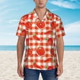thumbnail image 2 of Fotbe Tomatoes And Chili Hawaiian Shirt for Men Unisex Summer Beach Casual Short Sleeve Cotton Linen Button Down Shirts-Small, 2 of 5