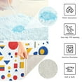 thumbnail image 3 of Yayeee Bath Rugs for Bathroom Floor Set of 2 Non Slip Fluffy Soft Absorbent Mat, Simple Shapes, 3 of 7