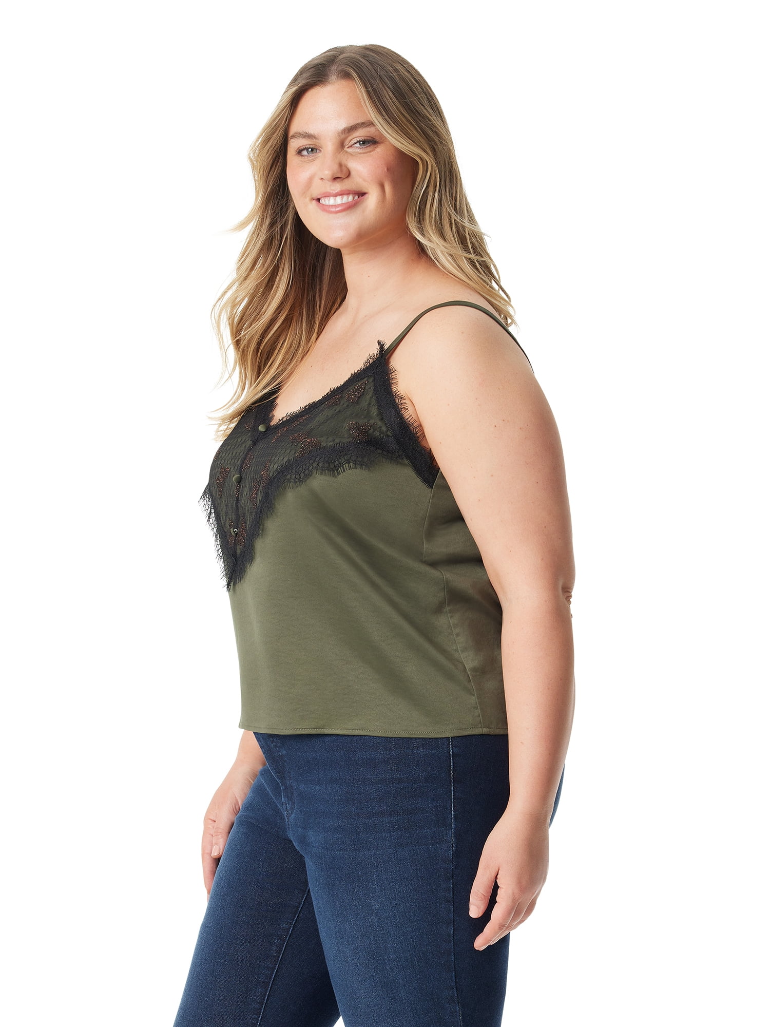 Jessica Simpson Women's and Women's Plus Alex Lace Cami Top