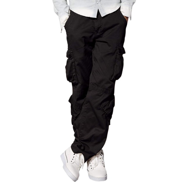Pantalones Cargo Match para Hombre Wild Corte Regular Gris Acero Talla 40