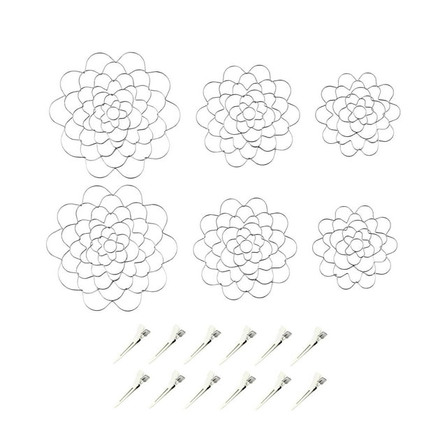 Soporte para arreglos florales, rejilla floral redonda, suministros, inserto floral, tapa de acero inoxidable 4 5 6 pulgadas 2 piezas