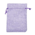 thumbnail image 2 of Bolsas de yute de color violeta claro para caramelos, 10 unidades, bolsas de yute con cordón para bodas y fiestas, con encanto rústico, 2 of 3