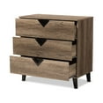 thumbnail image 3 of Baxton Studio Wales Modern And Contemporary Light Brown Wood 3-Drawer Chest, 3 of 7