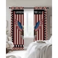 thumbnail image 2 of Independence Day Blackout Curtains for Bedroom - 84 Inch Long Light Blocking 2 Panels Set, Eagle U.S Flag Red Blue Stripes Retro Thermal Insulated Living Room Drapes Grommet Window Curtains 52"x84", 2 of 8