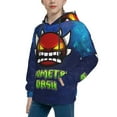 thumbnail image 2 of Geometry Dash Kids' Hoodie 3d Print Sweatshirt Soft Pullover Hooded With Big Pockets Fans Gifts For Boys Or Girls Small, 2 of 7