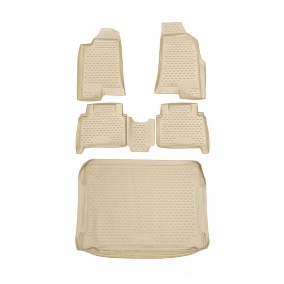Custom Floor Mats & Cargo Liners for Hummer H3 2006-2010 Beige 5 Pcs