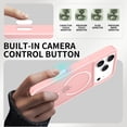 thumbnail image 3 of Magnetic for iPhone 17 Pro Max Case, Compatible with MagSafe, Drop Protection Ultra Slim Translucent Matte Shockproof Lightweight Phone Case, with Sensitive Camera Control Capture Button, Pink, 3 of 6