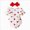 A6-White, variant on Baby Ruffle Sleeve Romper with Heart Print and Matching Bow Headband,Summer Outfit