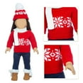 thumbnail image 4 of kkbbma Toys under $5 Navidad Ropa y accesorios de muñecas de 18 pulgadas 5 piezas de invierno atuendos de muñecas de invierno sweaters pantalones sombreros guantes de guantes para regalos de niñas de, 4 of 6