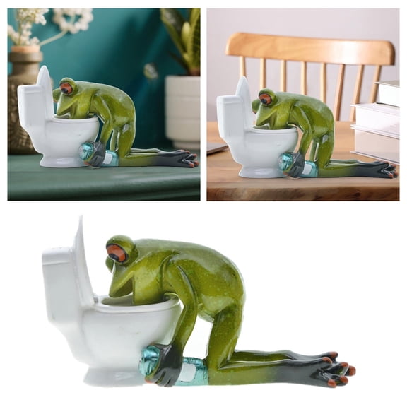 Funny Statue Decoration for Home Desktop Unique Vomiting Resin Ornament for Bathroom and Living Room Craft for Lovers