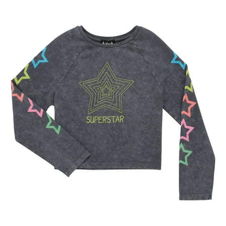 

KIDPIK Girls Raglan Long Sleeve Super Star Sweatshirt Size: 2T - XXL (16)
