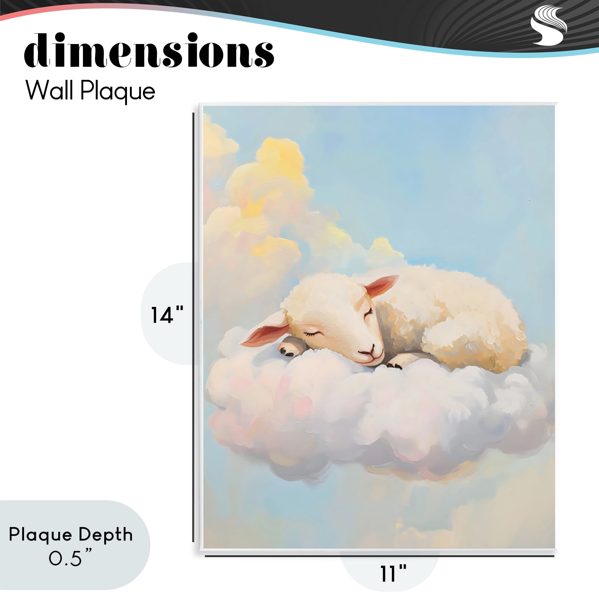 Stupell Industries Sleeping Sheep on a Cloud Wall Plaque Art, design by The Prints Vibe
