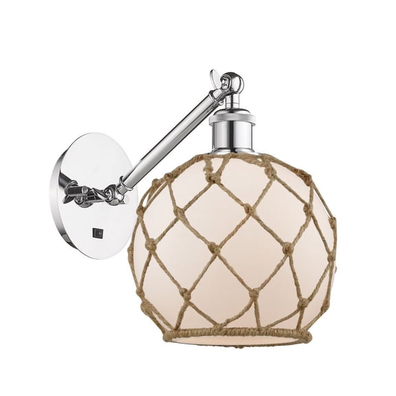 317-1W-PC-G121-8RB-LED-Innovations Lighting-Athens - 1 Light Wall Sconce In Industrial Style-12.38 Inches Tall and 8 Inches Wide Polished Chrome