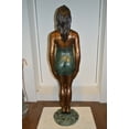 thumbnail image 6 of Nifao Spring Lady Watching The Sun Bronze Statue – Bronze Statue, Home Decor, 18"L x 12"W x 64"H, 6 of 11