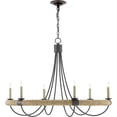 thumbnail image 7 of French Black Smoke wood Natural Abaca Rope Shipwright Chandelier, 7 of 7