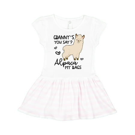 

Inktastic Granny s You Say Alpaca My Bags Gift Toddler Girl Dress