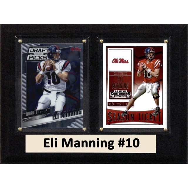 NCAA 6"X8" Eli Manning Ole Miss Rebels Two Card Plaque