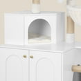 thumbnail image 7 of Cat Cabinet, 4-in-1 Modern Cat House with Large Platform, Cat House with Sisal Scratching Mat, 7 of 7