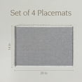 thumbnail image 5 of over&back Set of 4 Woven Frayed Chambray Placemats - Colorful Dining Table Mat - Hand-Finished Frayed Edges - 100% Cotton - Machine Washable - Kitchen and Home Decor - Grey - 14" L X 20" W, 5 of 10