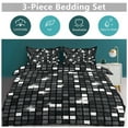 thumbnail image 5 of 3 Pcs Soft Bedding Set, Includes 1 Duvet Cover with Zipper And 2 Pillow Shams,Black Diamond Disco Ball Glitter Queen(90"×90"), 5 of 8