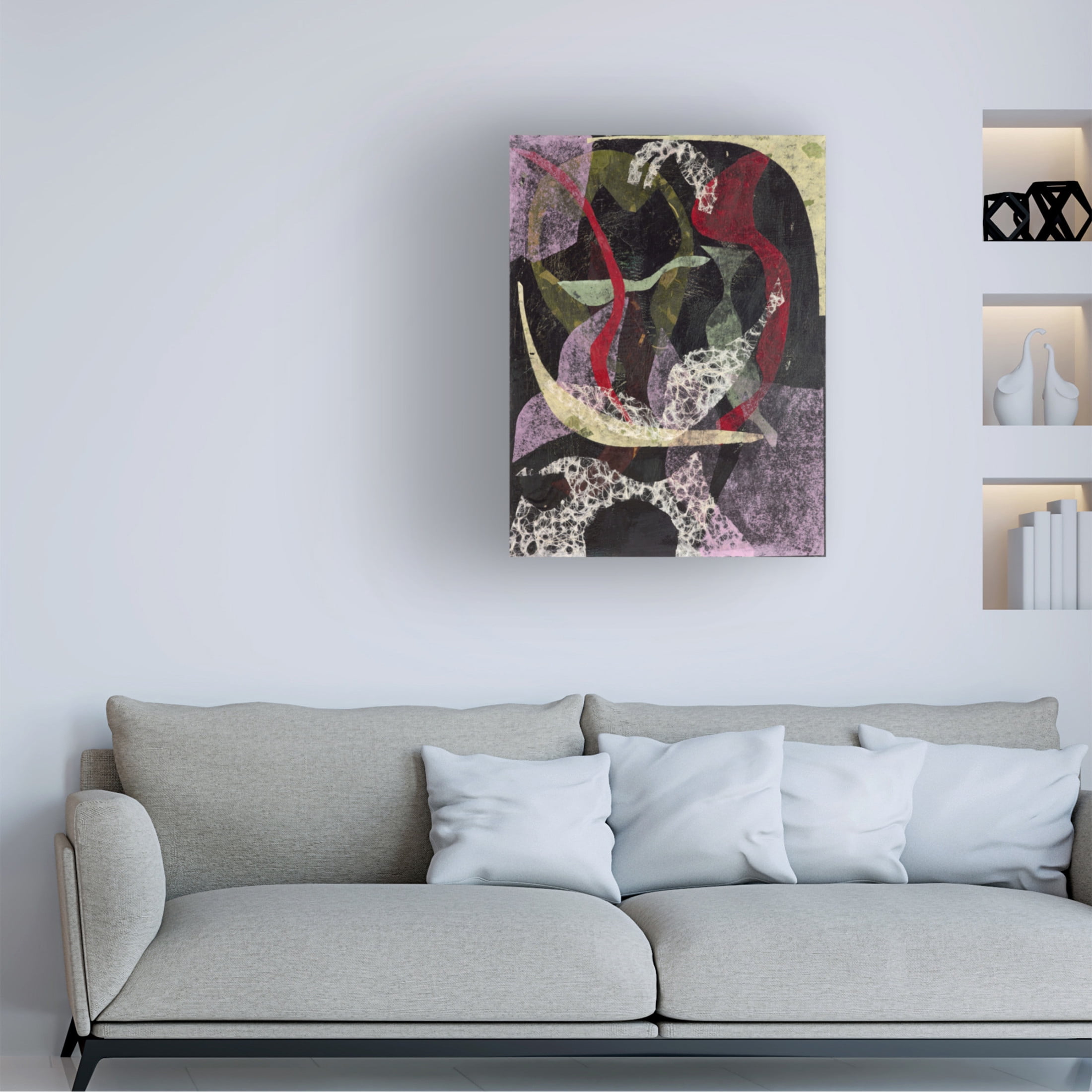 Canvas Wall Art - Ellen Kossoff 'Leather And Lace' Wall Art for Living Room, Bedroom, or Office Décor by Trademark Fine Art - 24 x 32 Inches