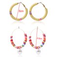 thumbnail image 2 of Pendientes para mujer con cuentas de arco iris, pendientes de verano, playa, para niñas, regalos de fiesta de vacaciones, 2 pares, 2 of 5