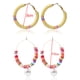 thumbnail image 2 of Pendientes para mujer con cuentas de arco iris, pendientes de verano, playa, para niñas, regalos de fiesta de vacaciones, 2 pares, 2 of 5
