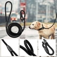 thumbnail image 3 of Correa de nailon para perros, ideal para paseos y adiestramiento, con hebilla ajustable, correa para mascotas, collar de cuerda y cinturón antideslizante (Negro, L), 3 of 5