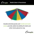 thumbnail image 3 of Champion Sports Multi-Colored Parachute, 6-Foot Diameter, Ripstop Nylon, Single Piece, 3 of 5