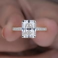 thumbnail image 3 of Cora Jewellery 3.5CT Radiant Moissanite Engagement Ring for Women, 10K White Gold, 3.5 US, 3 of 8