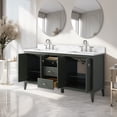 thumbnail image 3 of Vanity Art 60" Bathroom Vanity with Sink, Freestanding Storage Cabinet with Engineered Marble Top, Flip Down Tray, Drawer, and Shelve, 3 of 5