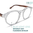 thumbnail image 2 of 2SeeLife Lunettes Rondes Anti-Lumière Bleue pour Hommes et Femmes pour Toutes les Formes de Visage avec Vision Claire - Lunettes de Lecture Robustes pour Femmes et Hommes, 2 of 8