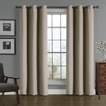 Crushed Microfiber Solid Window Panel Tan 40x84