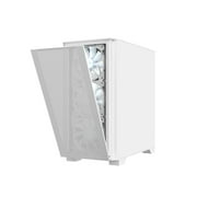 Montech AIR 100 ARGB MICRO-ATX Tower with Four ARGB Fans Pre Installed, Ultra-Minimalist Design, Fine Mesh Front Panel, High Airflow, Unique Side Swivel Tempered Glass, Dust Protection, White
