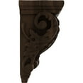 thumbnail image 3 of Ekena Millwork 2 1/4"W x 2 1/4"D x 4 1/4"H Extra Small Acanthus Wood Corbel, Walnut, 3 of 4