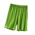 thumbnail image 3 of Diufon Womens Sleep Shorts Soft Comfy Elastic High Waist Wide Leg Loose Shorts Casual Ruffle Hem Pajama Shorts, 3 of 7