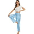 thumbnail image 3 of iniber Womens Pajama Pants with Pockets, Soft Drawstring Lounge Pants Pjs Sleep Bottoms(Plaid 10, Small), 3 of 7