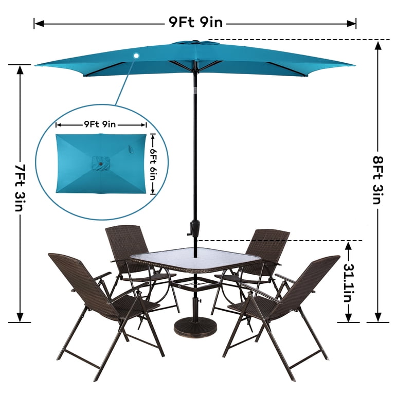 6 patio table umbrella metal pole 4 ribs Outsunny 8.6FT Umbrella, UPF 30+ Outdoor Market Umbrella, 2-Tier Vented Patio with Crank 8 Ribs, Tiltable Porch Umbrella for Gard BOOTS Veranda Water-Resistant 13 Foot Please select Fringe or Binding/Edging Color:Gray Fringe saving much effort for