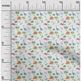 thumbnail image 1 of oneOone Georgette Viscose White Fabric Leaves|Palm Tree & Dinosaur Quilting Supplies Print Sewing Fabric By The Yard 42 Inch Wide, 1 of 4
