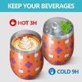 thumbnail image 4 of Halloween Pattern 12oz Stainless Steel Insulated Wine Tumbler with Lid and Straw – Double Wall Vacuum Mug for Hot & Cold Drinks, 304 Steel Interior, Sweat-Free Design. Trick or Treat !, 4 of 5