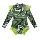 thumbnail image 5 of Odeerbi 2-12 Años Niñas Ruffle Manga Larga de Una Sola Pieza Rash Guard Traje de Baño Hawaiano Upf 50 + Protección Solar Baño En Seco Rápido, 5 of 6
