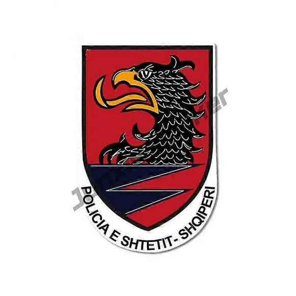 Albanian Flag Map Eagle Car Sticker Country Code Oval with Flag Sticker Decal Waterproof Sticker on Car Rear Bumper Window Vinyl