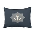 thumbnail image 1 of RYLABLUE Rectangle Throw Pillow Covers Vintage Burlap Effect Nautical Ships Anchor Striped Pillowcases Polyester 20 x 30 Inch With Hidden Zipper Home Sofa Cushion Decorative Pillowcase, 1 of 1