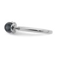 thumbnail image 3 of Stackable Expressions Sterling Silver Polished Black Fresh Water Cultured Pearl Ring, 3 of 7