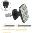 thumbnail image 3 of 4 Pcs Cabinet Handle Drawer Pulls Ice Cream Knobs with Screws Square Furniture Office Cabinet Knob Decoration, 3 of 7
