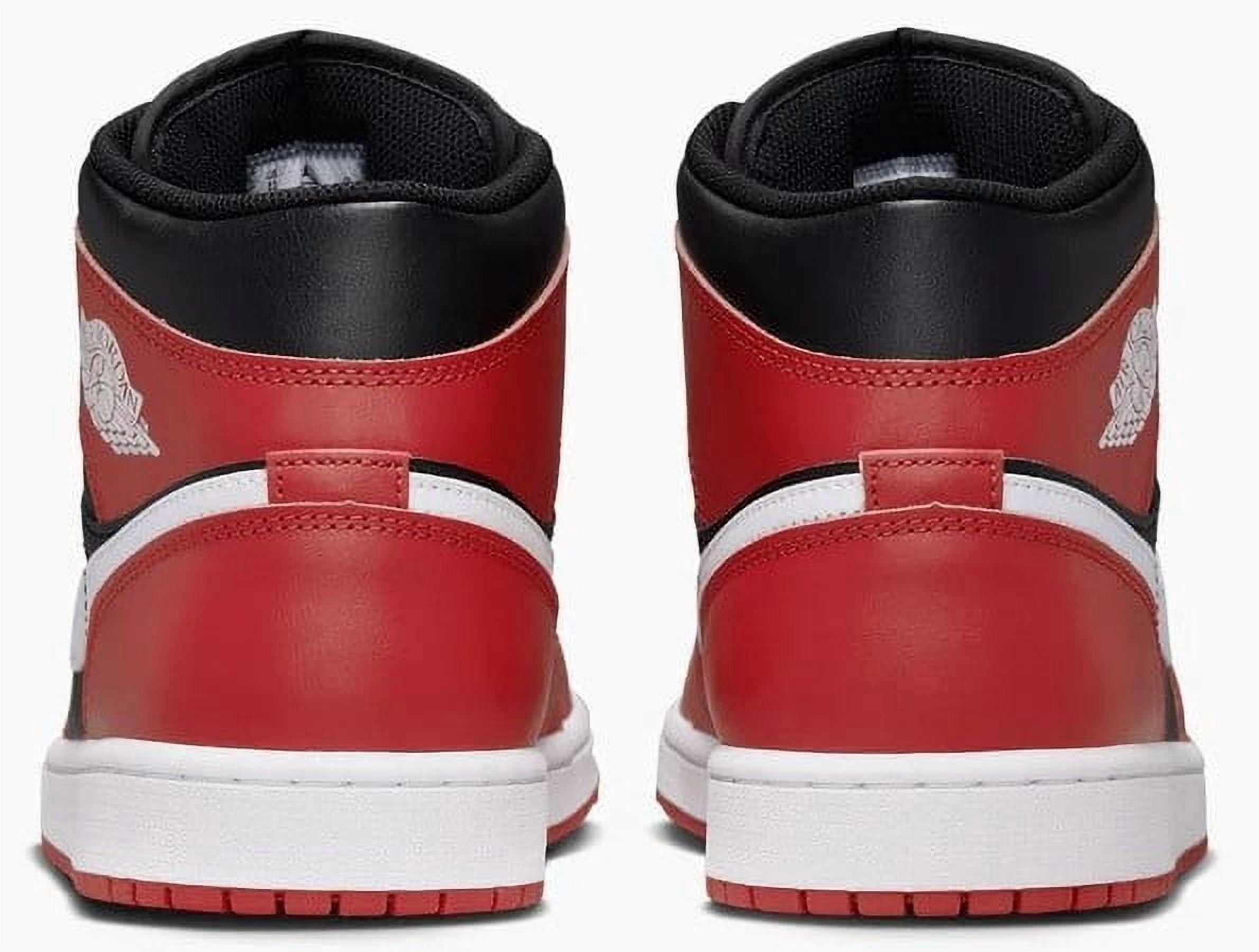 Men's Jordan 1 Mid Black/White-Gym Red (DQ8426 061) - 9.5